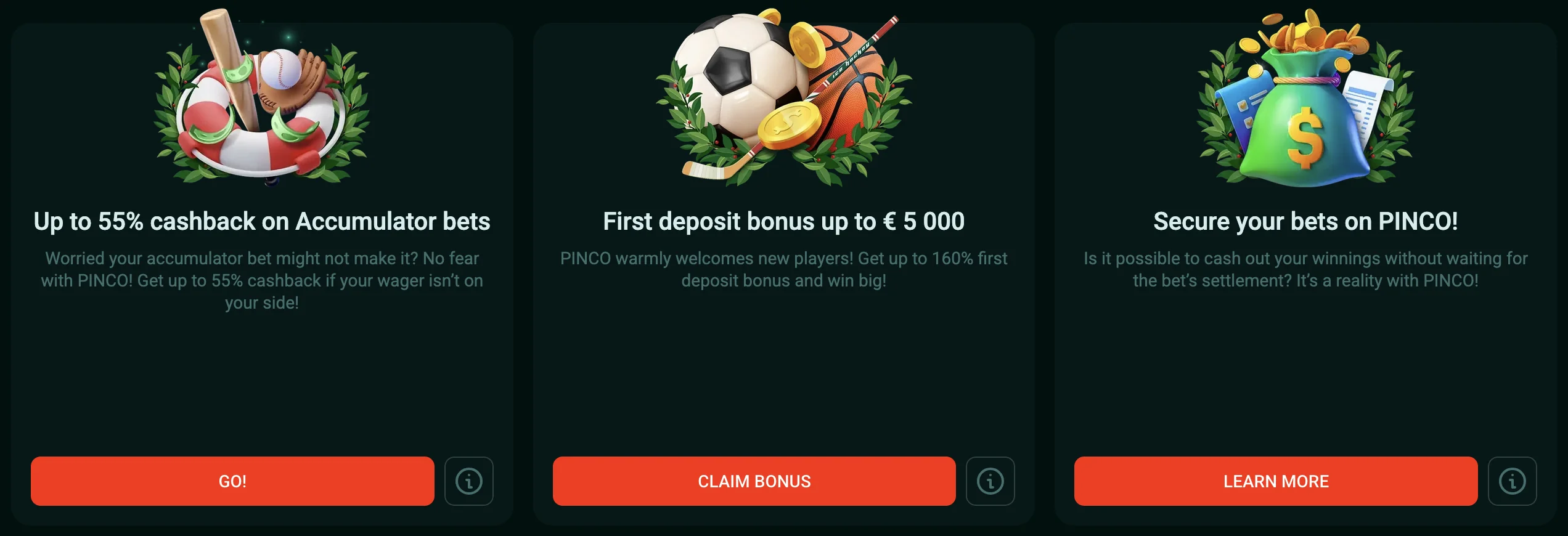 Pinco Canada Betting Bonus