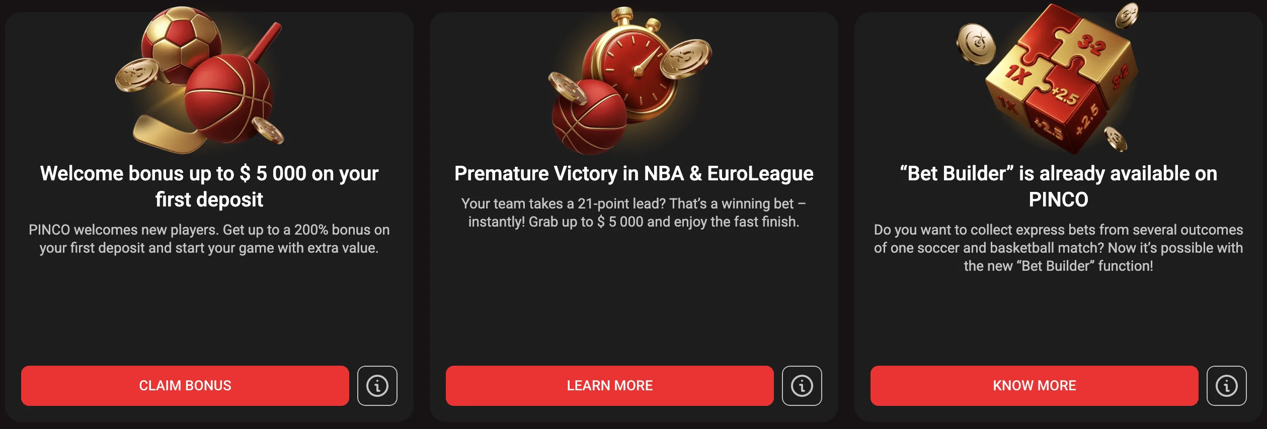 Pinco Canada Betting Bonus